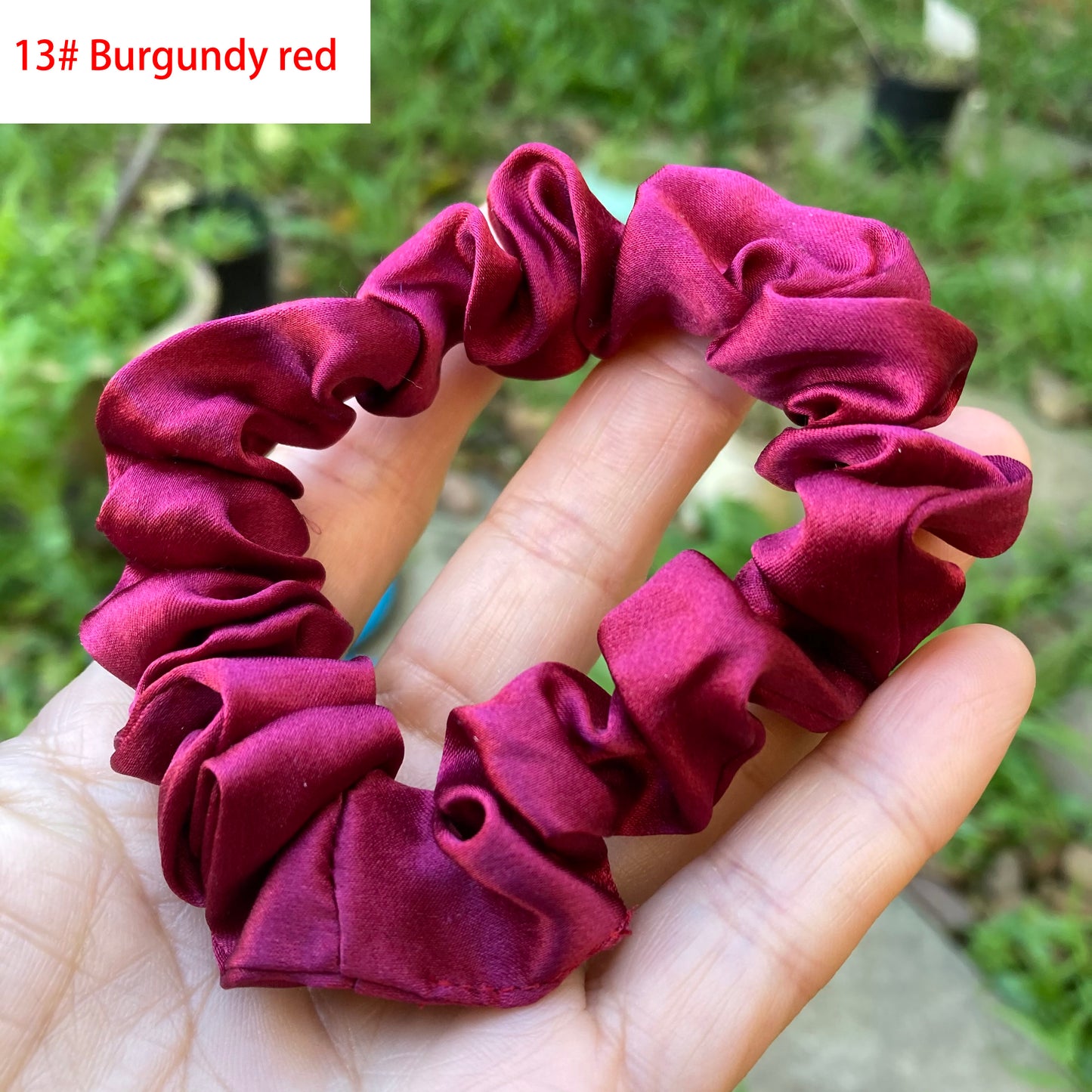 2pcs 100% Natural Mulberry Silk scrunchies hair tie ring less friction 20mm width NB1