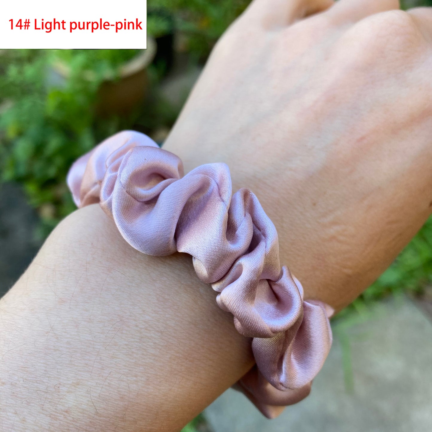 2pcs 100% Natural Mulberry Silk scrunchies hair tie ring less friction 20mm width NB1