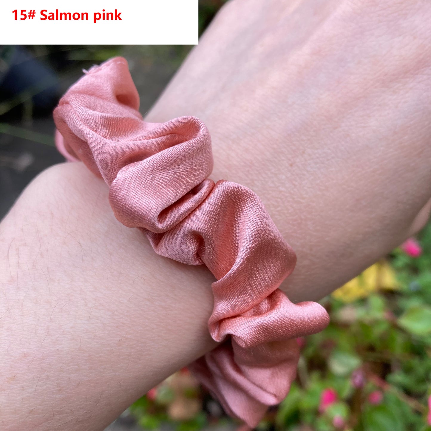 2pcs 100% Natural Mulberry Silk scrunchies hair tie ring less friction 20mm width NB1