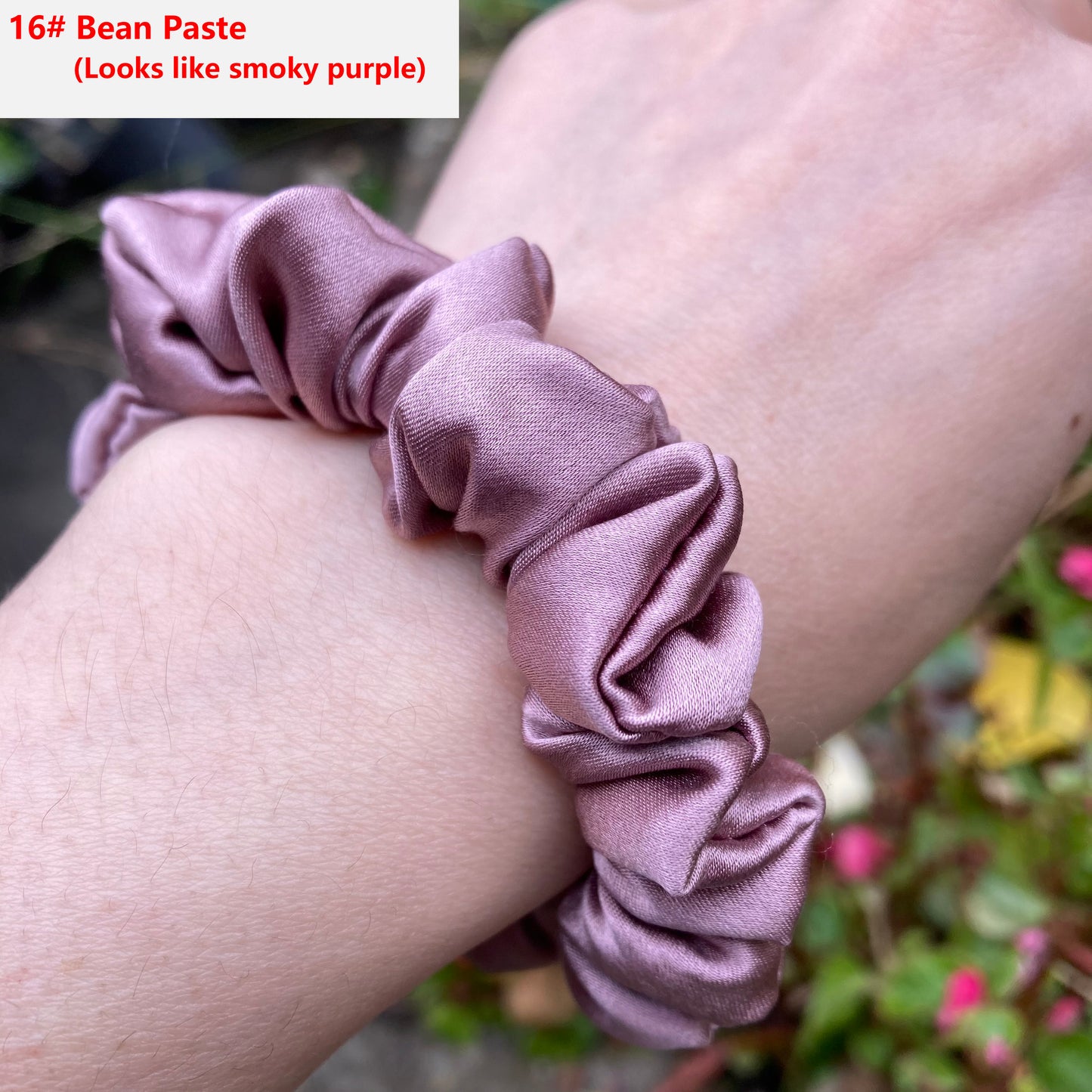 2pcs 100% Natural Mulberry Silk scrunchies hair tie ring less friction 20mm width NB1