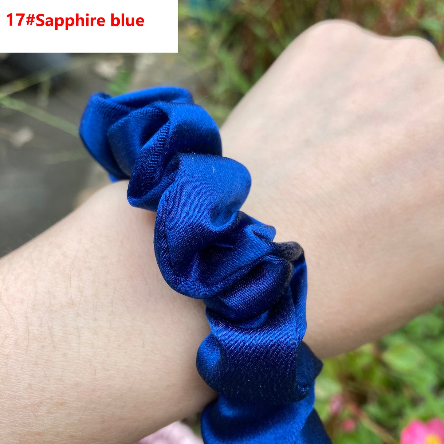 2pcs 100% Natural Mulberry Silk scrunchies hair tie ring less friction 20mm width NB1