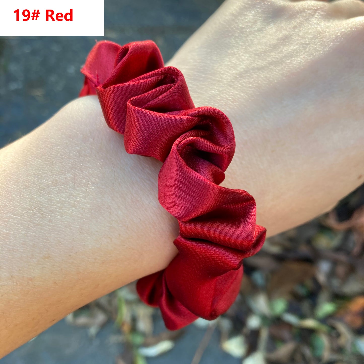 2pcs 100% Natural Mulberry Silk scrunchies hair tie ring less friction 20mm width NB1