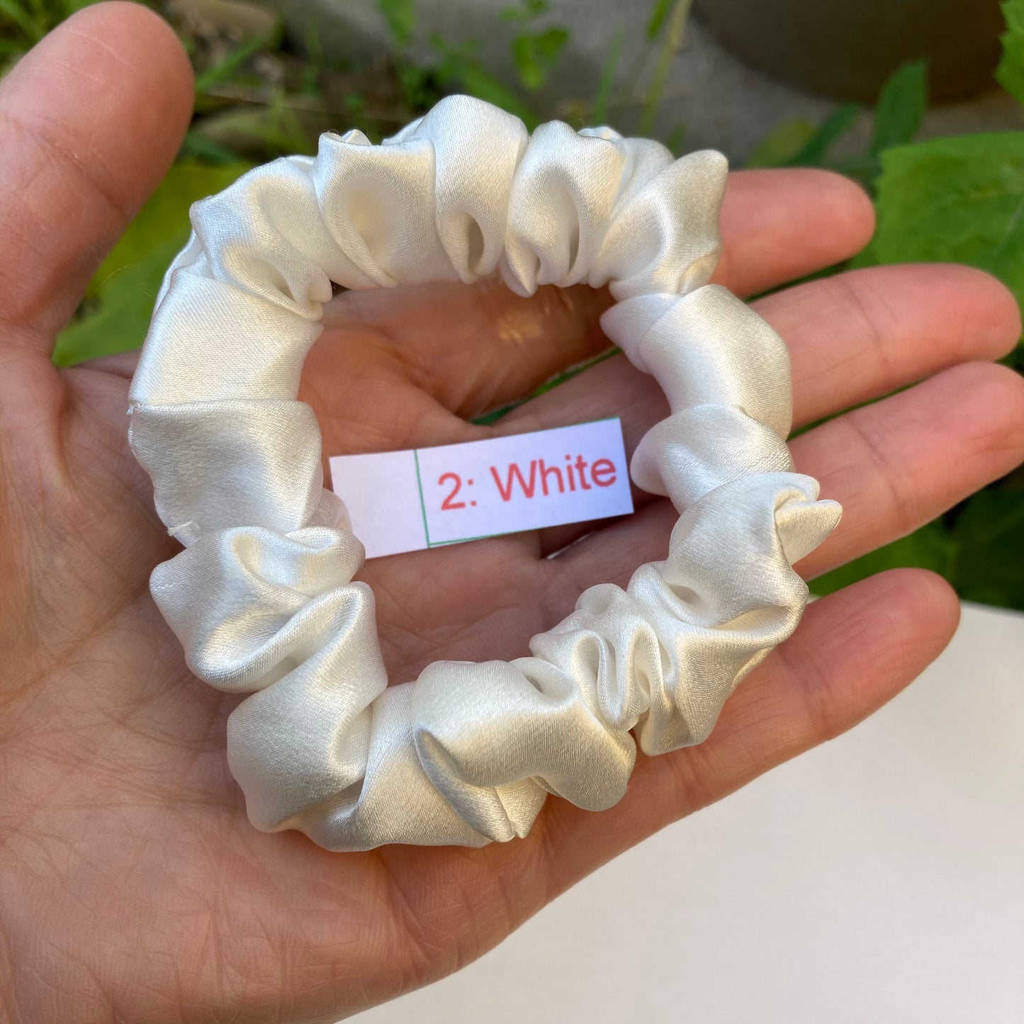 2pcs 100% Natural Mulberry Silk scrunchies hair tie ring less friction 20mm width NB1