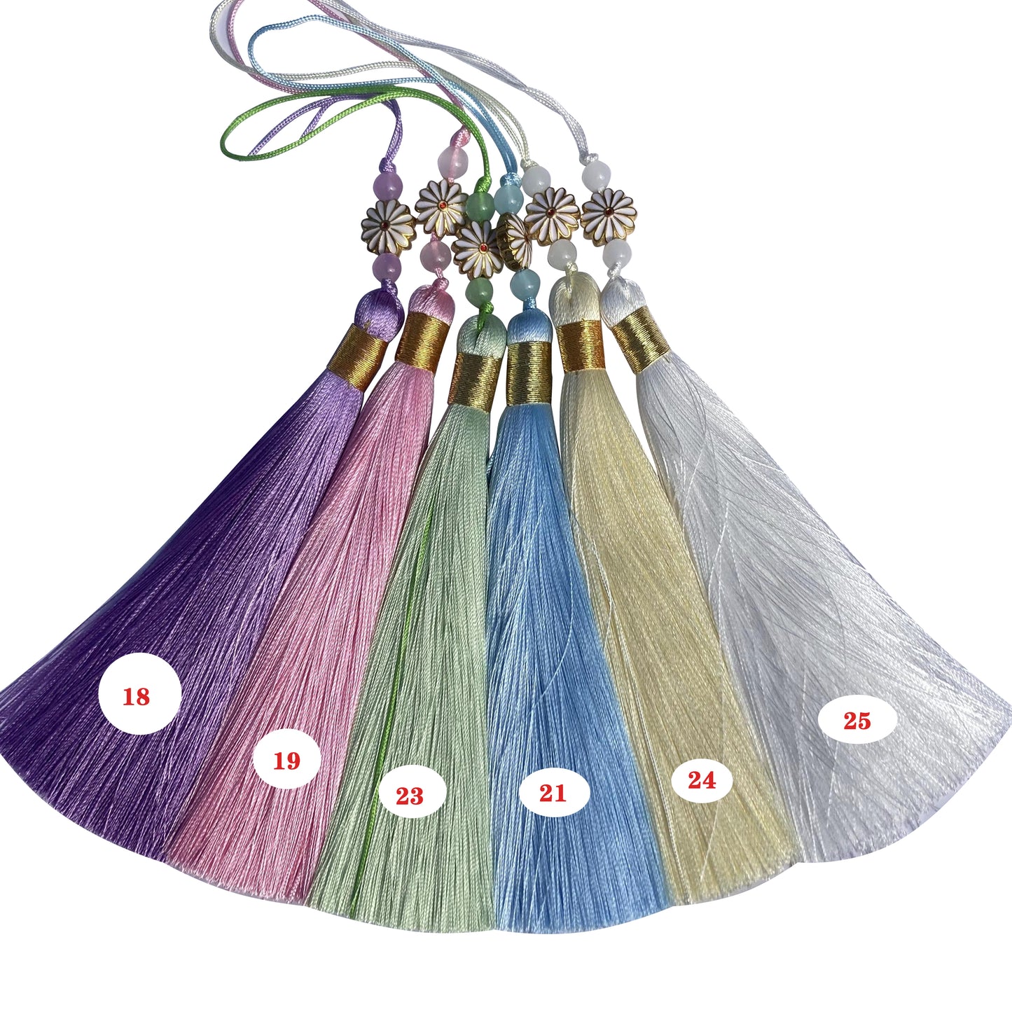 2pcs/lot Daisy Fringe Tassel Hanging DIY Craft Bookmark Sewing Finishes Trim 12cm T13